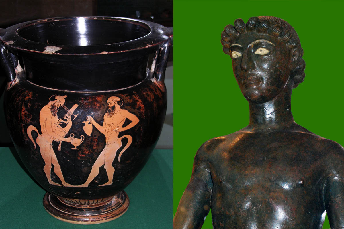 Museo Civico, Cratere A Figure Rosse – Efebo Bronzo, V Sec.a.C. Foto G.Polizzi