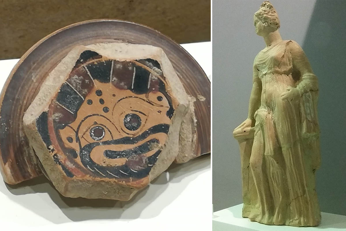 Baglio Florio Frammento Di Ceramica Greca, V Sec.a.C. Tanagra, Terracotta IV Sec.a.C. Foto ReHu